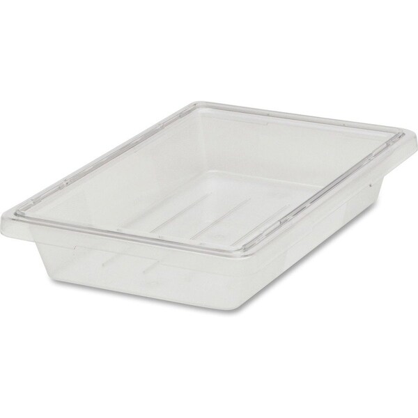Food Box, No Lid, Poly, 5 Gallon, 18"x12"x9", 6PK, Clear